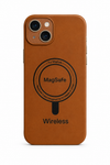 iPhone 14 Leather MagSafe Case Shockproof Cover