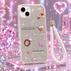 iPhone 14 Heart Case With Strap Lanyard Cover