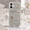 iPhone 16 Plus Heart Case With Strap Lanyard Cover