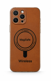 iPhone 15 Pro Leather MagSafe Case Shockproof Cover