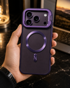 For iPhone 17 Pro Max Blue MagSafe Bracket Case Camera Lens Cover
