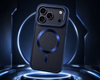 For iPhone 17 Pro Max Blue MagSafe Bracket Case Camera Lens Cover