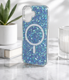 16 Plus MagSafe Glitter Shockproof Phone Case For iPhone 16 Plus Luxury Sparkle Cover