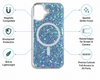 16 Plus MagSafe Glitter Shockproof Phone Case For iPhone 16 Plus Luxury Sparkle Cover