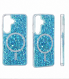 S25/S24 MagSafe Glitter Shockproof Phone Case For Samsung S25 S24 Luxury  Sparkle Cover