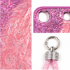 Luxury Pink Glitter Feather Wrist Strap Shockproof Phone Case for iPhone 17 Air