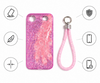 Luxury Pink Glitter Feather Wrist Strap Shockproof Phone Case for iPhone 17 Air