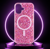 16 Plus MagSafe Glitter Shockproof Phone Case For iPhone 16 Plus Luxury Sparkle Cover