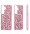 S25/S24 MagSafe Glitter Shockproof Phone Case For Samsung S25 S24 Luxury  Sparkle Cover